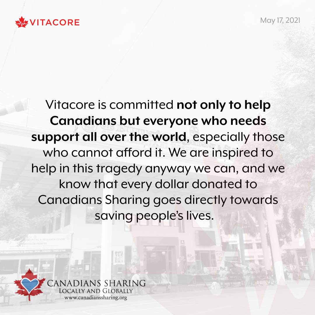 vitacoreinc's tweet photo. ๐ฉ๐ถ๐๐ฎ๐ฐ๐ผ๐ฟ๐ฒ ๐ณ๐ผ๐ฟ ๐๐ป๐ฑ๐ถ๐ฎ
In response to Indiaโs massive COVID-19 crisis earlier this month, Vitacore has collaborated with @cdnssharing to donate 63,000 masks.
#VitacoreForIndia #Donations #Canadian #CanadianSupport https://t.co/cnw8jNLNik