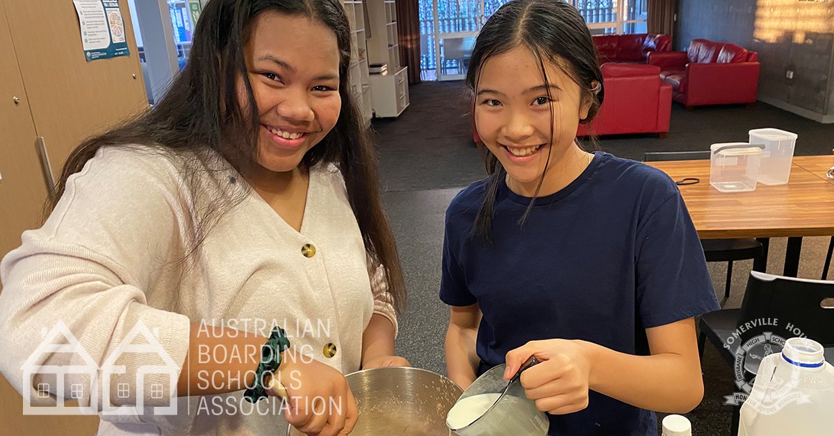 Somerville House (@somerchat) on Twitter photo Our boarders are mixing, melting and making lots of yummy things for their Boarders' Bake Sale tomorrow. 🧁🍪
All proceeds will go to <a href="/bluetreepau/">Blue Tree Project</a> which helps spark conversations around mental health.
#NationalBoardingWeek #weloveboarding
<a href="/austboarding/">Aust Boarding School</a> Our boarders are mixing, melting and making lots of yummy things for their Boarders' Bake Sale tomorrow. 🧁🍪
All proceeds will go to <a href="/bluetreepau/">Blue Tree Project</a> which helps spark conversations around mental health.
#NationalBoardingWeek #weloveboarding
<a href="/austboarding/">Aust Boarding School</a>