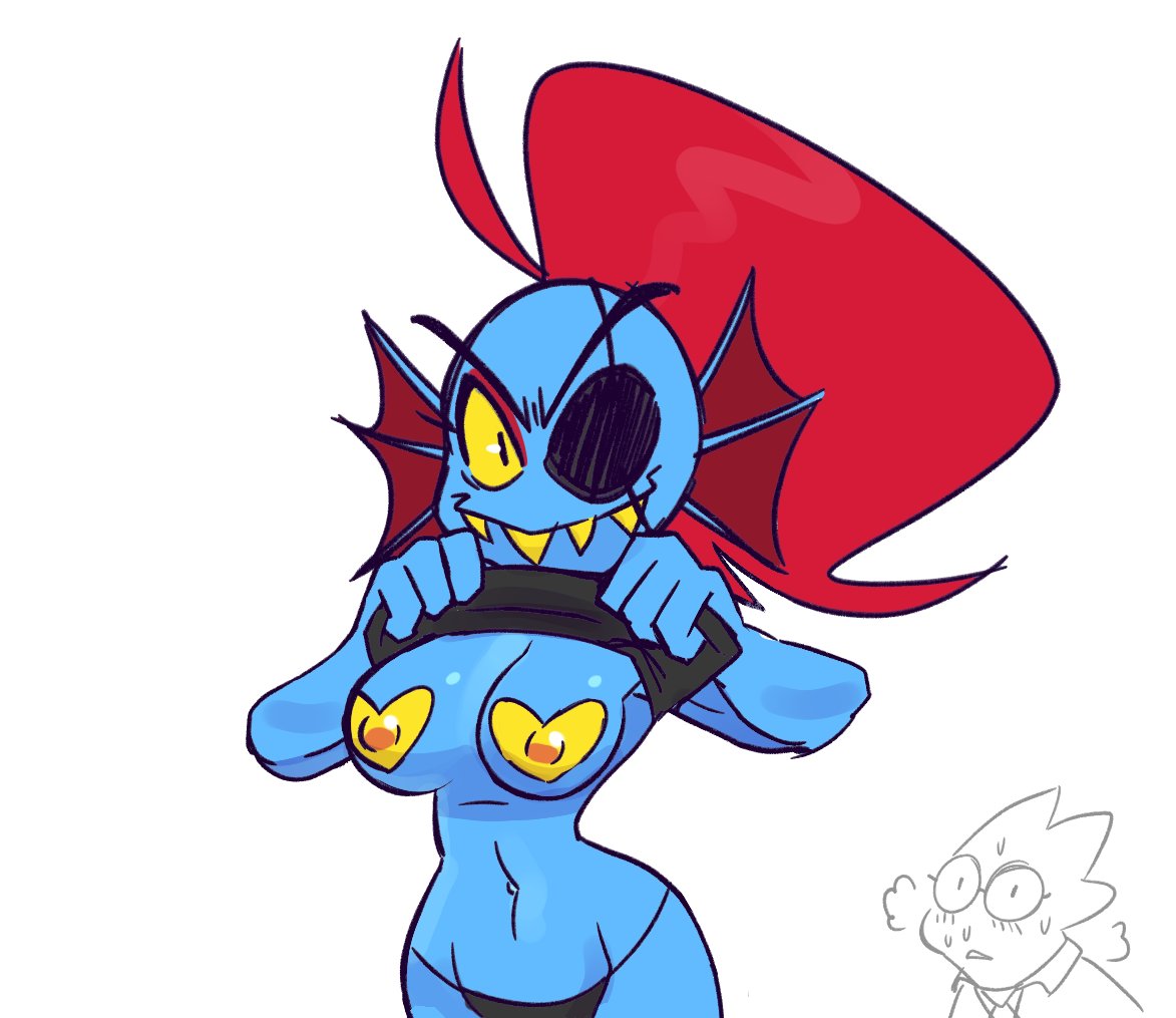 Drew undyne flashing her hearts.” 