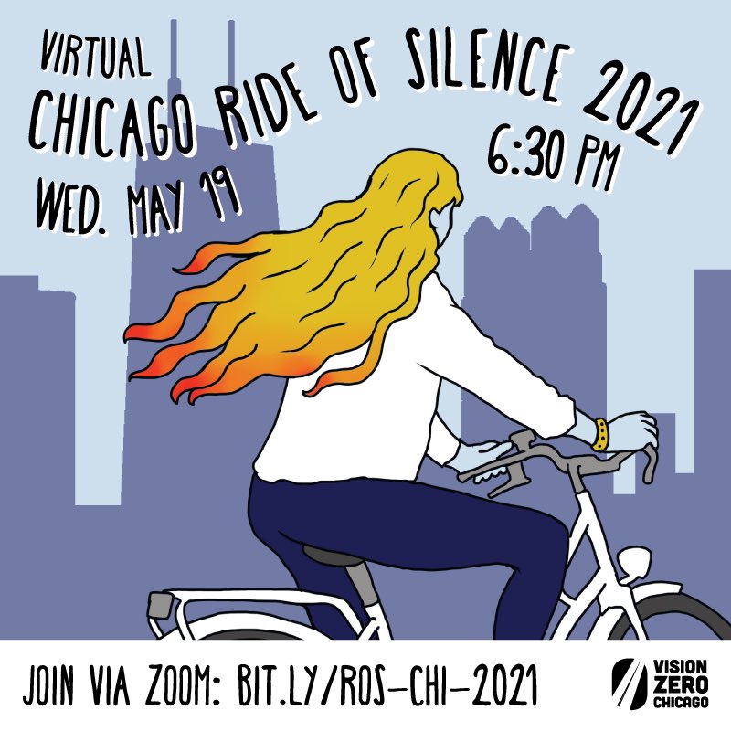 RideOfSilenceCh's tweet image. This Wednesday: the virtual Chicago Ride of Silence event at 6:30pm + we also encourage individuals visit/pay tribute to the sites as able #rideofsilence2021 #rideofsilencechicago #rideofsilence
