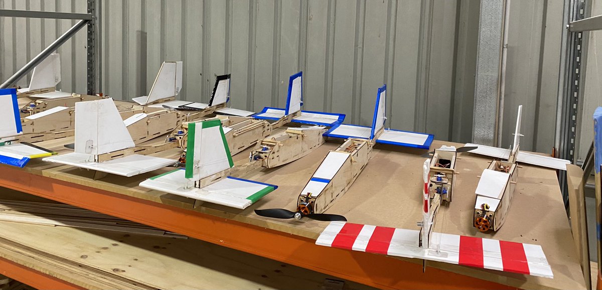 hex191516's tweet photo. Students model from chuck glider concept to rc model ready for fight. Flight test Friday. #stem #STEM #stemedu #flight #rcplane https://t.co/tzqUnX2jBz