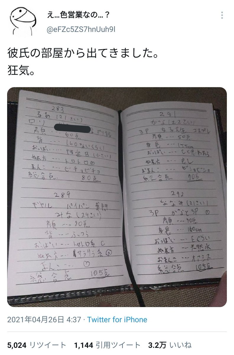 滝沢ガレソ 先日 風俗客がくれたホラー系の手紙でバズってたアカウントがありましたが 同じような手紙でバズって同じスカウトマンを宣伝しているアカウントと携帯番号下2ケタが一致してました 最近の業者 手が込みすぎてませんか 滝沢ガレソ 先日 風俗客がくれたホラー系の手紙でバズってたアカウントがありましたが 同じような手紙でバズって同じスカウトマンを宣伝しているアカウントと携帯番号下2ケタが一致してました 最近の業者 手が込みすぎてませんか
