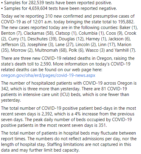 OHAOregon's tweet photo. We want to keep you informed about #COVID19 in #Oregon. Data are provisional and change frequently.

For more information, visit https://t.co/HOiXqGkygF https://t.co/O0pm8SzH1V