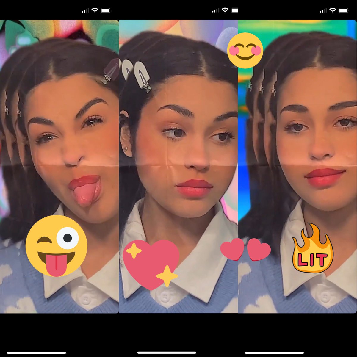AlanisIdol93's tweet photo. The multi face edit of @alanissophia! ☺️😜💖❤️🧡 https://t.co/AZGJYkpN0u
