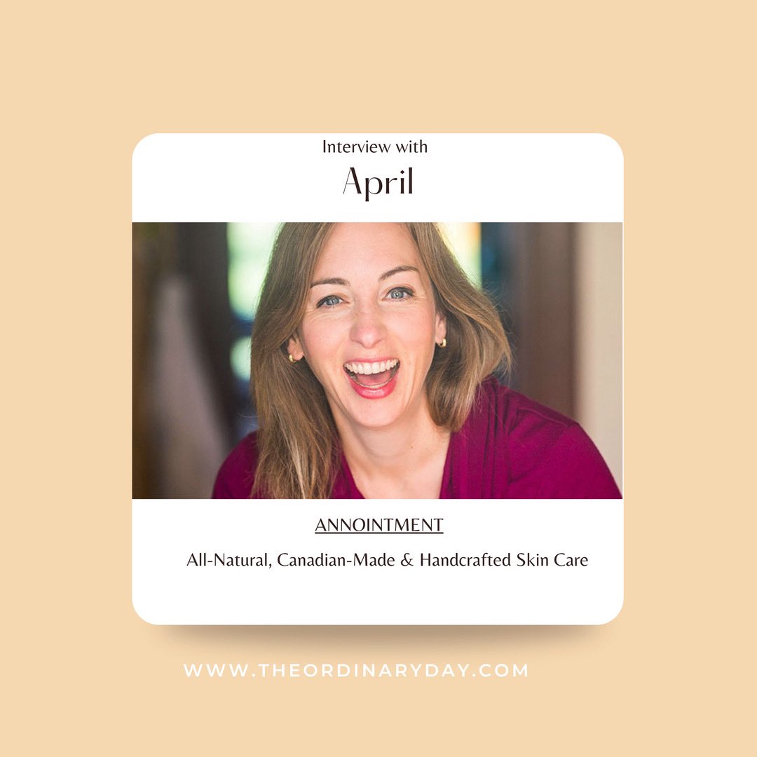 Head to our Instagram to see the amazing interview we had with April, the founder Anointment. 

<a href="/anointment/">Anointment</a> is an all-natural, self-care skin care that is handcrafted with organic ingredients in New Brunswick’s, Canada

instagram.com/tv/CO_WxOHhFUV…