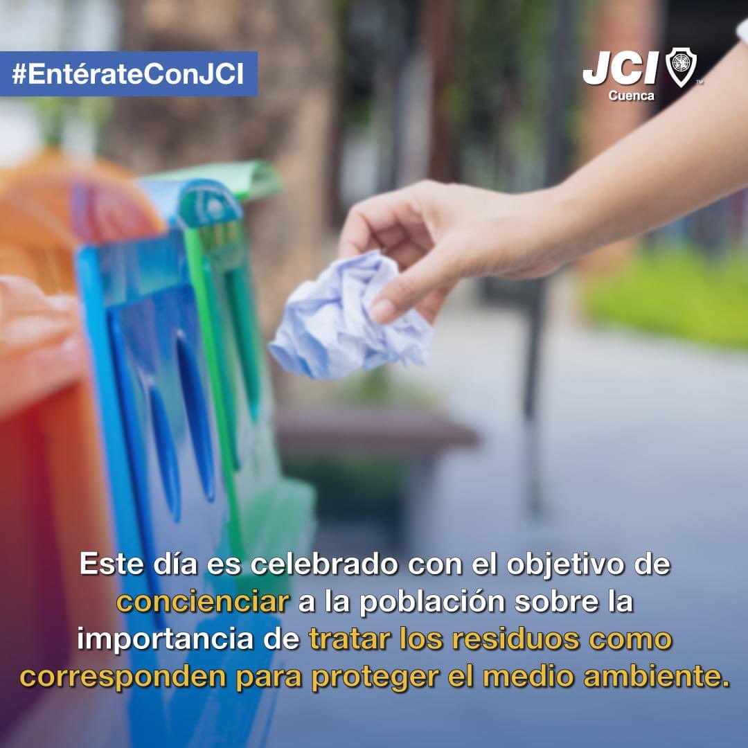JCICuenca's tweet photo. #EntérateConJCI 

♻️ Día mundial del reciclaje
Como humanidad nos encontramos en un momento crucial en el que debemos cuestionarnos y cambiar nuestros hábitos de consumo diario para aportar a la conservación del planeta.

#JCIxCUE 

@JCIEcuador https://t.co/R4jnlg5dMy