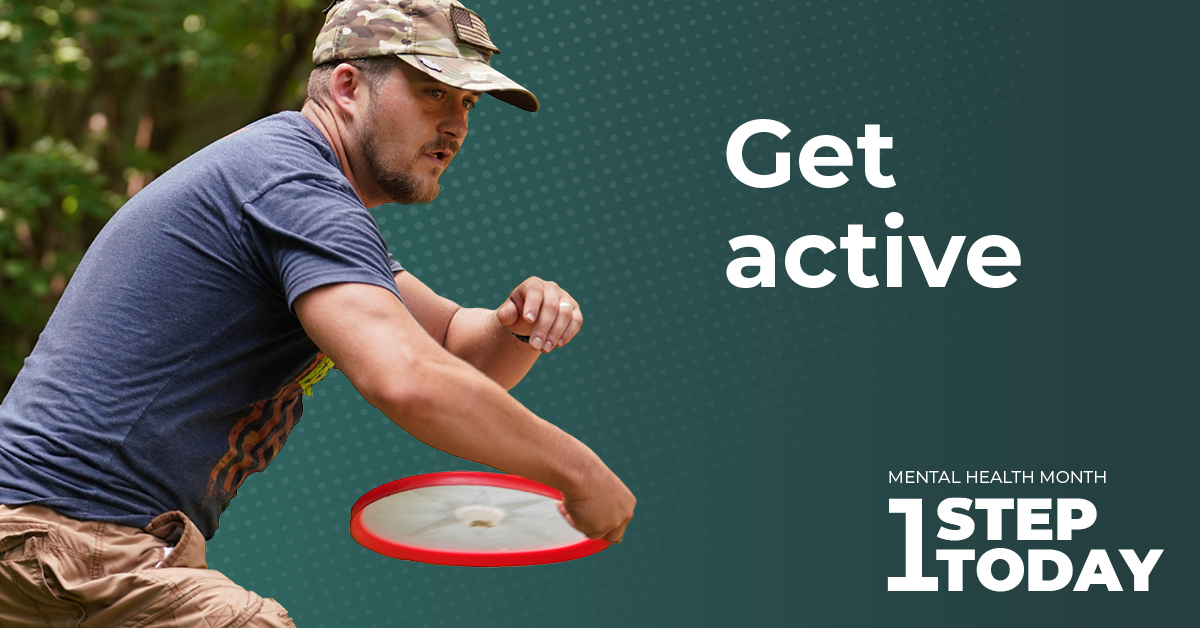 VAMinneapolis's tweet photo. Move your mental health forward. During #MentalHealthMonth, hear stories from Veterans like Tony. He found that staying physically active helped improve his mental well-being. https://t.co/gElhKY3m8z 

#OneStepToday https://t.co/KlggDL6UGG