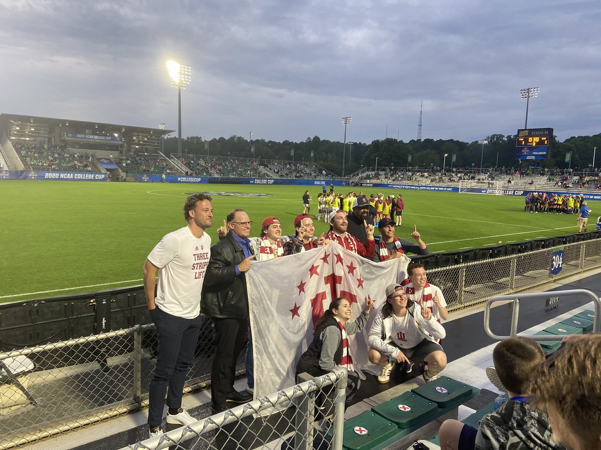 Wonderful seeing @CoachAllenIU @MikeWoodsonNBA @coachevb at the @IndianaMSOC game making noise with @IU_SAB. ⚪️🔴 #IUMS