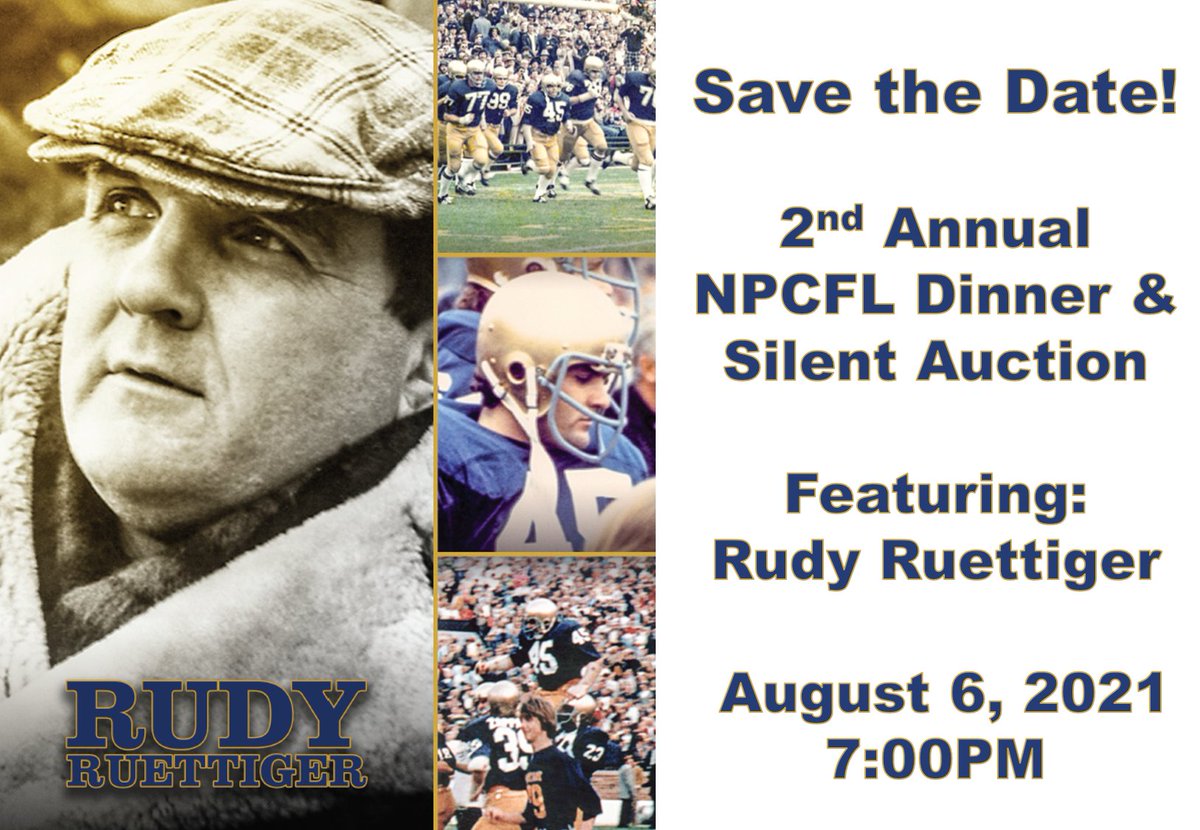TheNPCFL's tweet photo. BREAKING NEWS: We couldn't be more excited! Save this date: lock it in!!!
Rudy: yes, THE RUDY will be the guest speaker at the 2nd Annual NPCFL Dinner & Silent Auction!
Location & Ticket info coming this week!
@NPCoachRalph @GDRsports @indystar @NPHSDragons @NDFootball @Colts https://t.co/sM8dzrIyR9