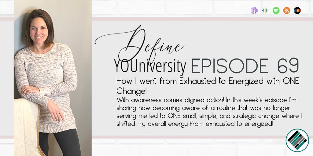 ltitus828's tweet image. Episode 69 is out NOW 🔥🔥🔥

Ready to go from exhausted to energized? 
I was too! 

And I'm sharing the ONE change I made to make it ALL happen in this week's episode! 

Take a listen today! 
defineyouniversity.com/podcast-page

#defineyou #defineyouniversity