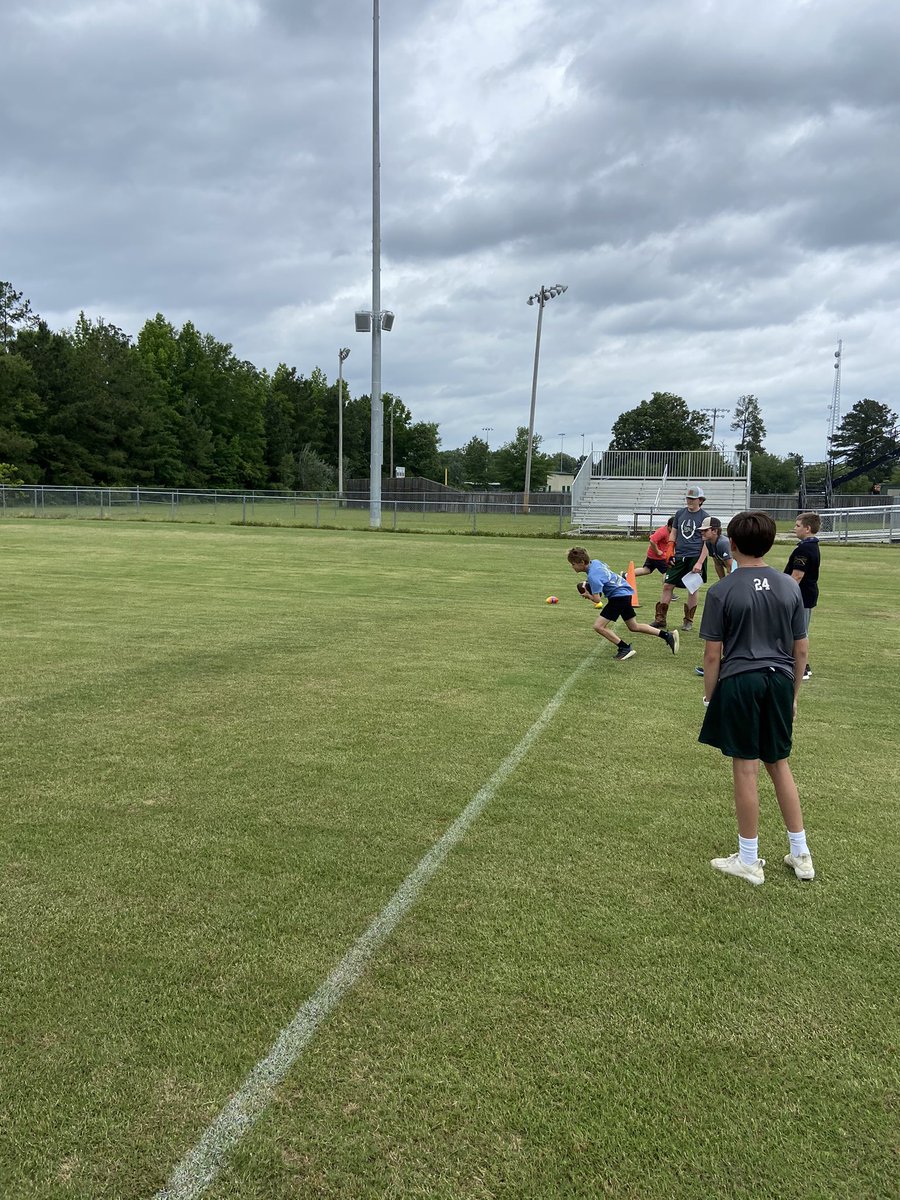 FootballPisgah's tweet photo. Day 1 of the Pisgah Elementary football camp. Glad to have 89 kids learning football and having fun. So lucky to have kids at Pisgah who want to pass on their love for football. https://t.co/pC04hQoQuZ