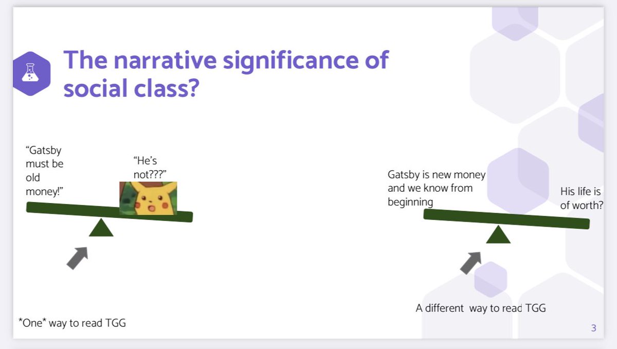 A feature of this week’s agenda comes out of a reassessment of typical instructional frameworks of Gatsby. Narrative fulcrum has yet to be labeled but ultimately students will do so. Visual metaphor inspired by Ambrose. #ncte #englishteacher #teachinggatsby