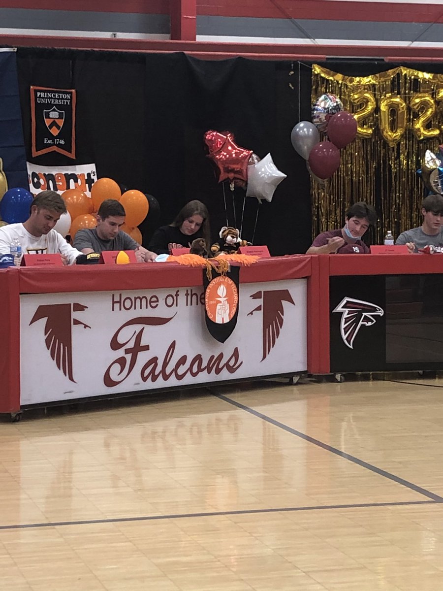 FAUQUIERSBALL's tweet photo. Congratulations to Senior Meghan Harrington and her academic and athletic commitment to play softball at Princeton University.  Congrats to all athletes signing today! https://t.co/mOmLlxqPDv