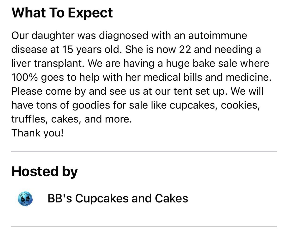 tyffanybuchanan's tweet photo. ‼️If you live in Indianapolis please take a second‼️ I recently found out I need a liver transplant. My mom owns a baking business so we are holding a bake sale and 100% of the proceeds goes towards my medical bills and medications. 🥺 anything helps https://t.co/RlPr0f1fvz