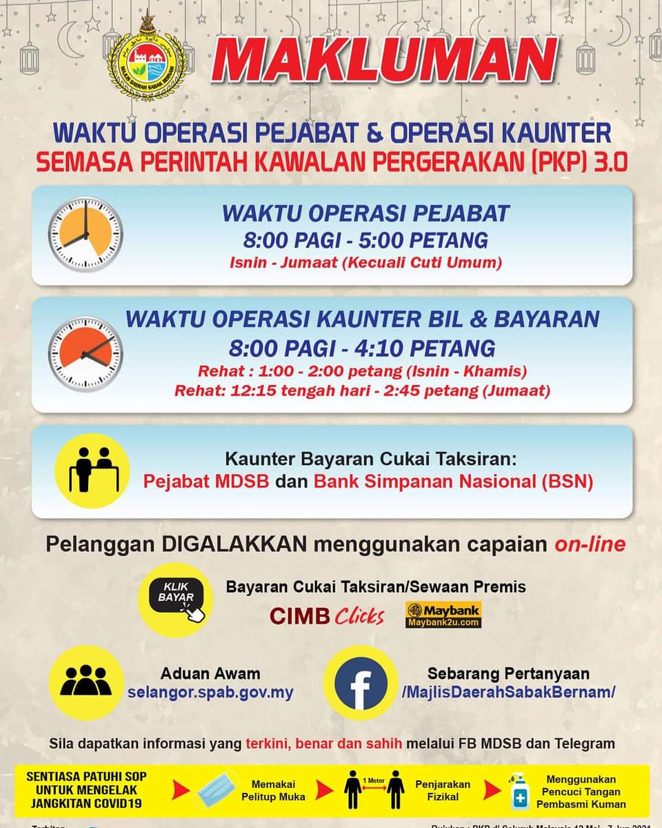 Waktu operasi cimb pkp 2021