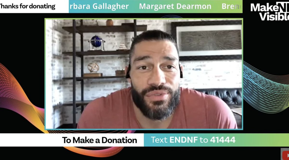 Thanks to <a href="/WWERomanReigns/">Roman Reigns</a> for helping us to #MakeNFVisible! Join us now at ===>
youtube.com/watch?v=EMtv23…
#EndNF