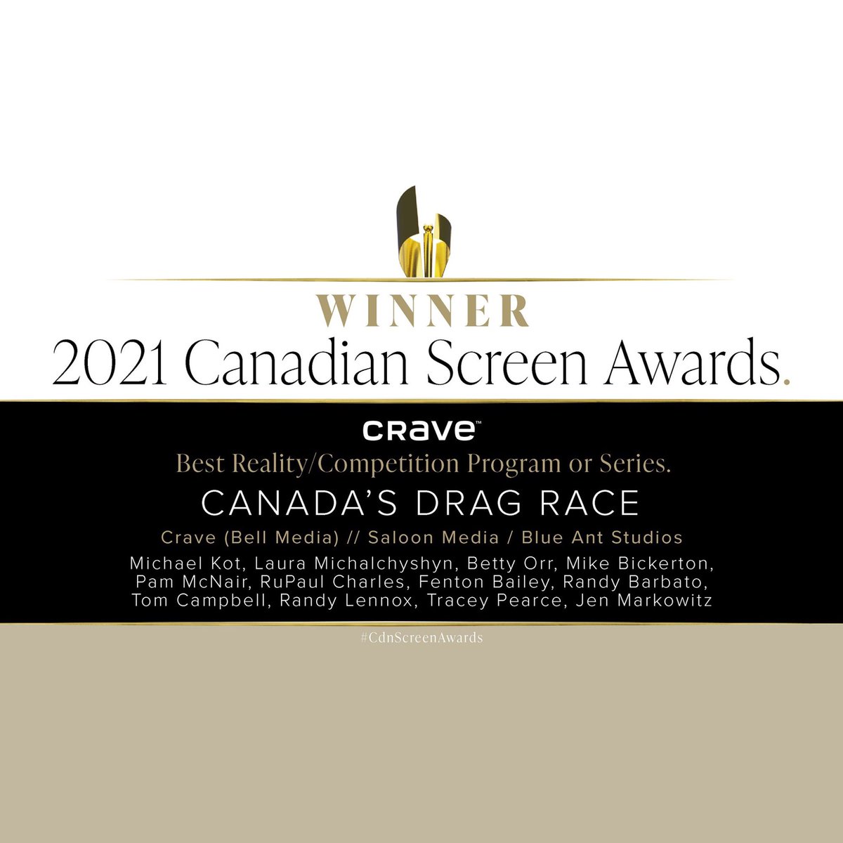 WorldOfWonder's tweet photo. They wore it well 💅🇨🇦 #CDNScreenAwards

Condragulations to the cast of #CanadasDragRace Season 1 for their five @TheCdnAcademy award wins tonight, including Best Reality/Competition Program or Series! 👑 https://t.co/fd28GKBju0