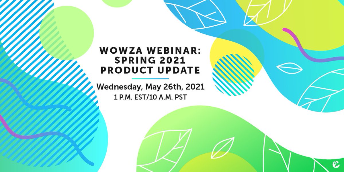 Wowza Webinar: Spring 2021 Product Update | Join Wowza #streaming experts for our live, interactive webinar on May 26th, where we’ll demo our latest product offerings and preview features to come later this year. To register >> hubs.ly/H0MYpHx0