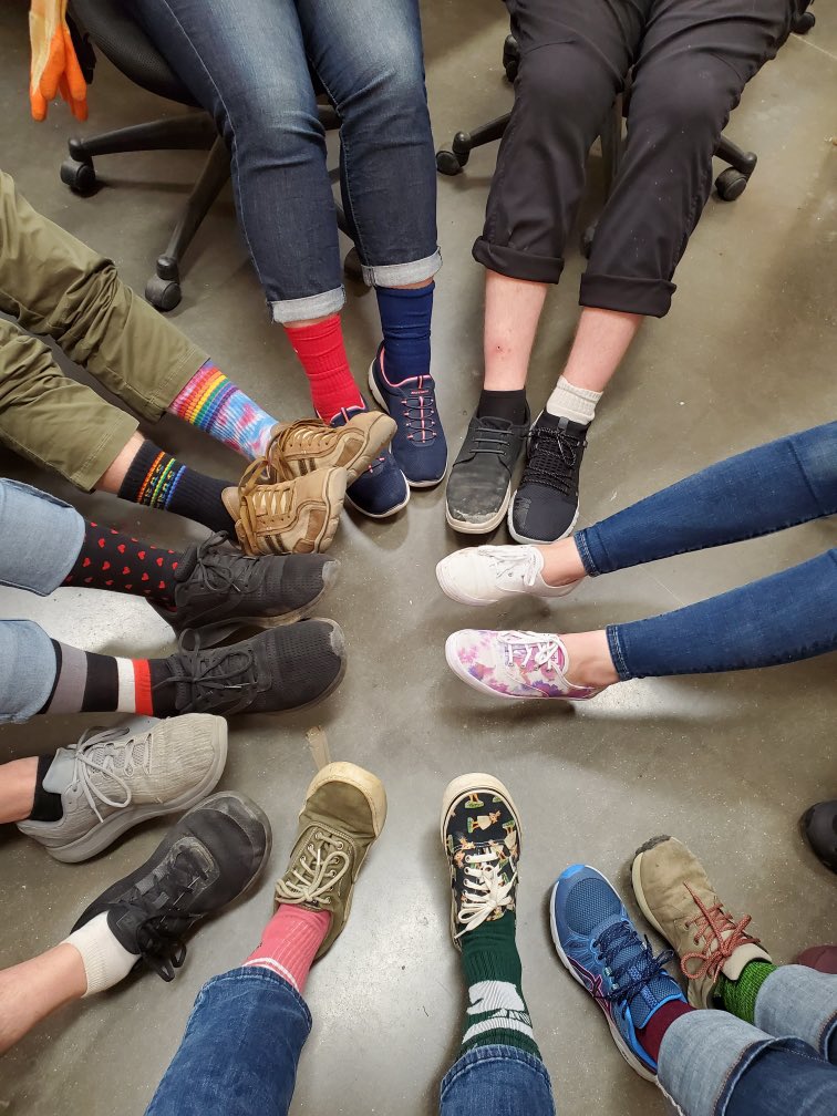 Day 1 of Wackey week has begun. The leadership team today brought it everyone rocking different socks and shoes. Stay tuned for the rest of the week. 👍🏻