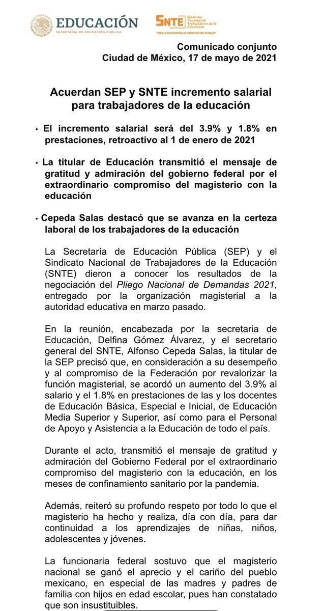 FedesspP's tweet photo. Acuerdan @SEP_mx y @SnteNacional incremento salarial para #trabajadoresdelaeducación 🧑🏻‍🏫 👩‍🏫 👩‍💼 👨‍💼 #TodosSomosUno #AlfosoCepedaSalas @agusaviles1 #FuerzaFEDESSP @Sanchezliraf 💜 https://t.co/FD0GF7Lt61