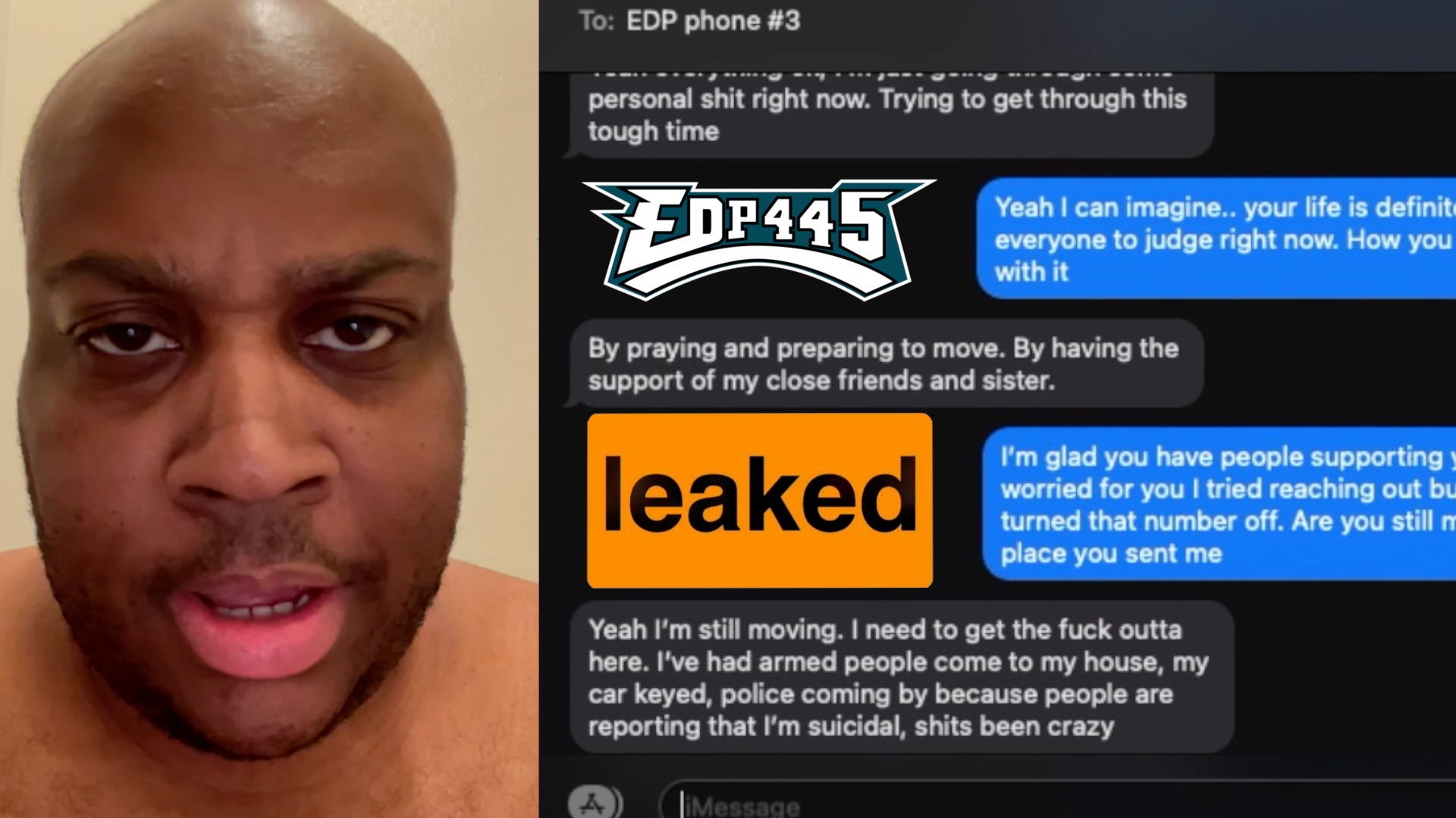 Master At Tank 🪖 on X: LIVE IN 30 MINUTES! EDP445 Leaked New Video' Text  Messages & Evidence Philippe B. Never Cut Ties >>> t.cokIMjC9Qzbl # EDP445 t.coTZC6KzIQK3  X