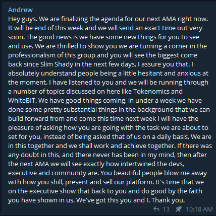 TomCryptic's tweet photo. UPDATE FROM THE #BONFIRE DEVS

I'm very excited for all the things that the team will do for #bonfiretoken 

I'm selling #etc #eth and #btc to buy more! https://t.co/KTxXEp0wjp