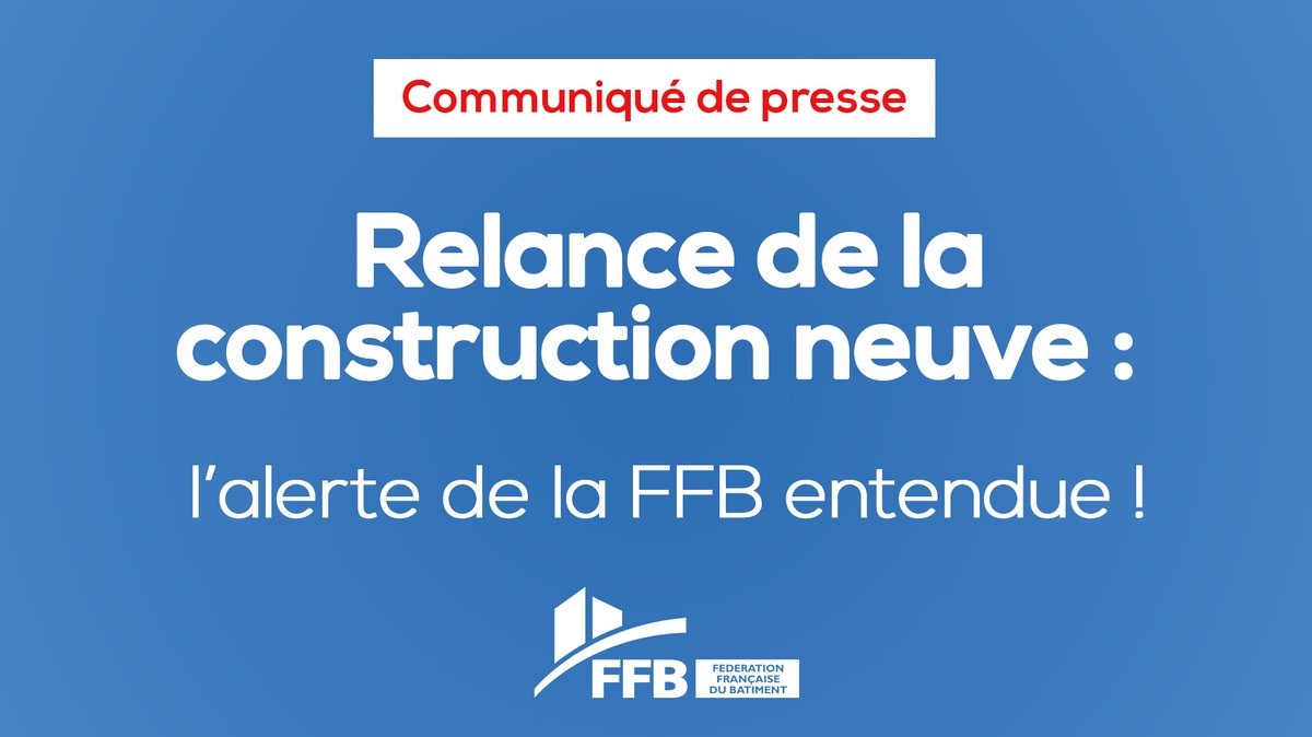 FFB (@ffbatiment) on Twitter photo 🚨 La <a href="/FFBatiment/">FFB</a> se réjouit de l’annonce faite par <a href="/JeanCASTEX/">Jean Castex</a>, de l’installation d’une commission présidée par <a href="/frebsamen/">François Rebsamen</a> pour objectiver les freins à la #construction et formuler des propositions pour les lever.
Consultez le communiqué de presse 👉 cutt.ly/CP-constructio… 🚨 La <a href="/FFBatiment/">FFB</a> se réjouit de l’annonce faite par <a href="/JeanCASTEX/">Jean Castex</a>, de l’installation d’une commission présidée par <a href="/frebsamen/">François Rebsamen</a> pour objectiver les freins à la #construction et formuler des propositions pour les lever.
Consultez le communiqué de presse 👉 cutt.ly/CP-constructio…