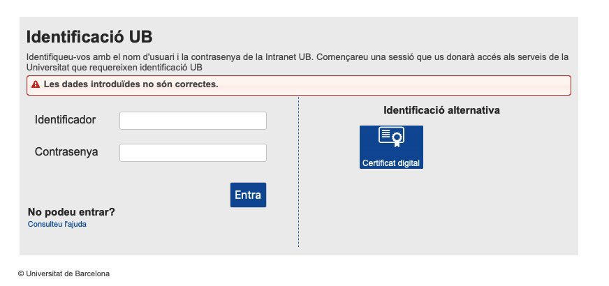 Avui, jornada d’eleccions d’estudiants en línia, la <a href="/UniBarcelona/">Universitat de Barcelona</a> ha decidit que era un bon dia per exigir que centenars d’estudiants canviem les claus d’accés al Campus Virtual.

Canvia-les ara mateix ➡️ auten.ub.edu/auten/CanviPas…

Omplim les urnes! ✊🗳