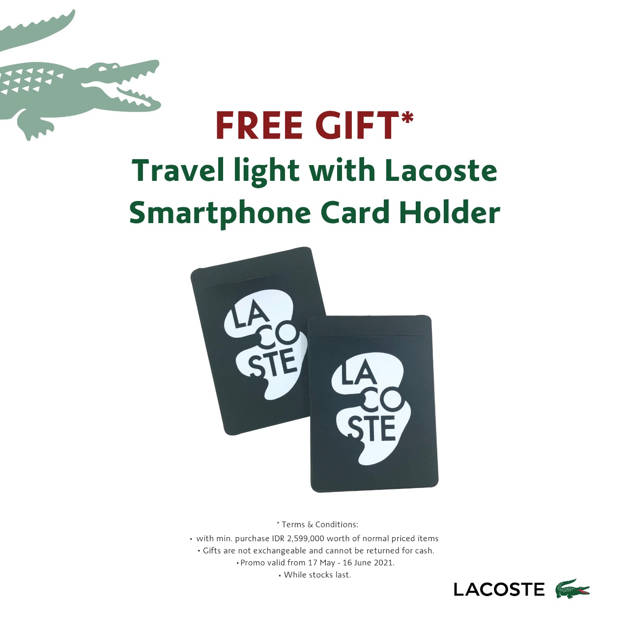 Gift clearance card lacoste