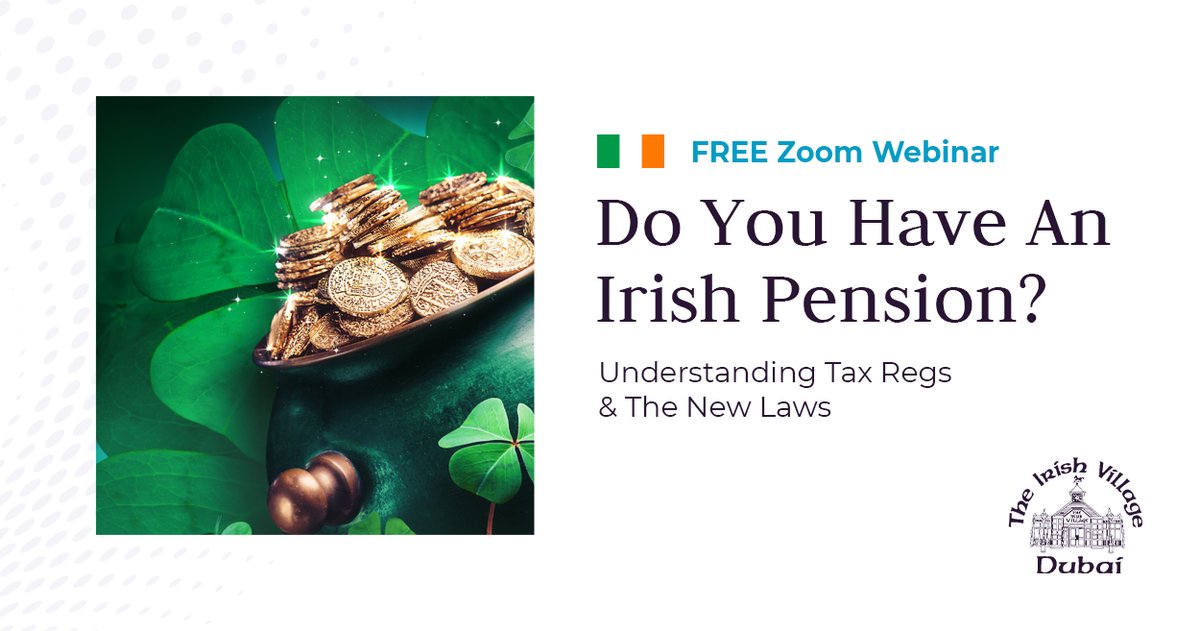 SkyboundWM's tweet image. Do you have any unanswered questions about your #IrishPension or would you like to know more about the taxes, regulations and laws surrounding it?

Click on the link below to find out more, and don’t forget to grab your ticket via Eventbrite. Details are on our event page! 👇☘️