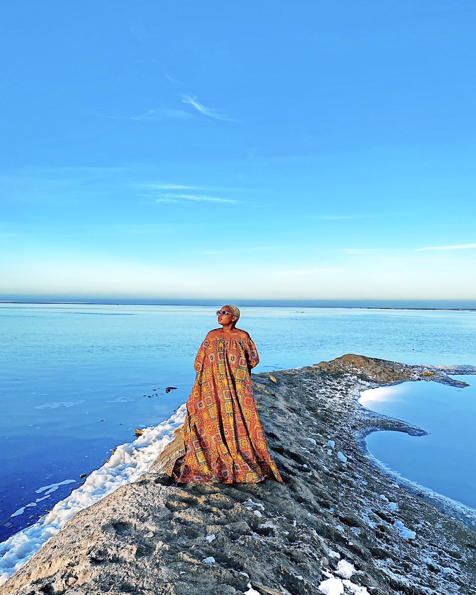 Visited the Pink Lake in my <a href="/alvadaSA/">Alvada Creations</a> dress. Channeling my inner <a href="/MadamAfrika/">Lerato Mogoatlhe</a> #namibia #travel #keatraveler