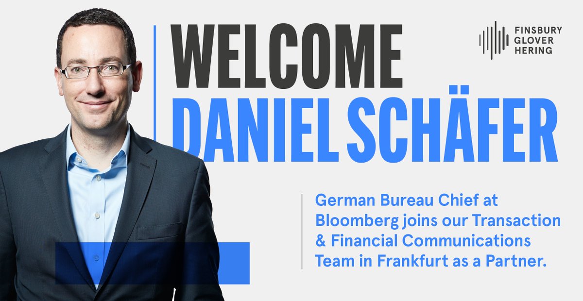 FGS Global EU (@fgs_global_eu) on Twitter photo We’re delighted to welcome <a href="/schaeferdaniel/">Daniel Schäfer</a> as a new Partner in Frankfurt. The German Bureau Chief at Bloomberg is joining our Transactions & Financial Communications team in August. We’re delighted to welcome <a href="/schaeferdaniel/">Daniel Schäfer</a> as a new Partner in Frankfurt. The German Bureau Chief at Bloomberg is joining our Transactions & Financial Communications team in August.