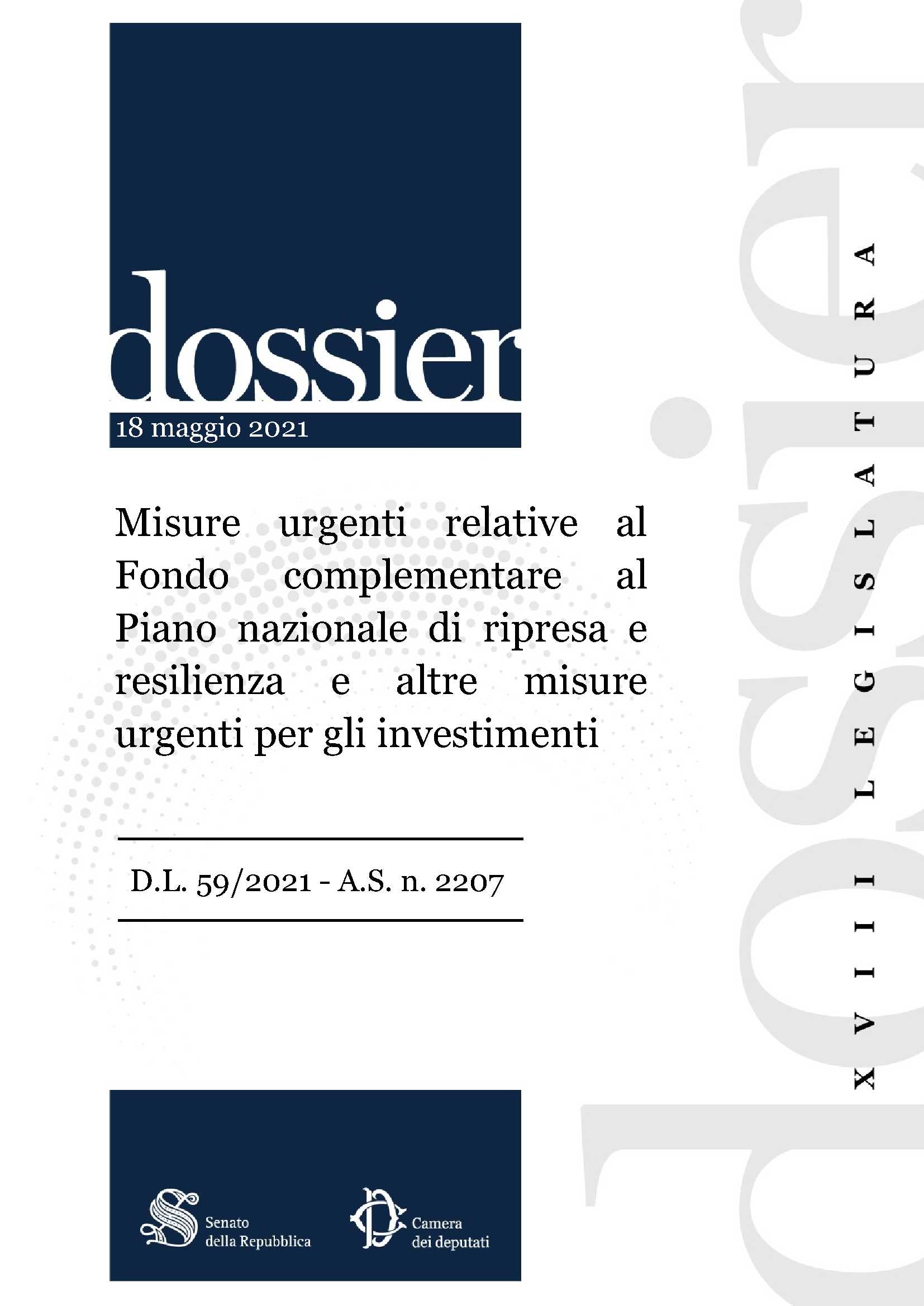 Sr Serviziostudi Misure Urgenti Relative Al Fondo Complementare Al Piano Nazionale Di Ripresa E Resilienza E Altre Misure Urgenti Per Gli Investimenti D L 59 21 A S 27 T Co Eqjw937yrk T Co Jymuuvg9io Twitter