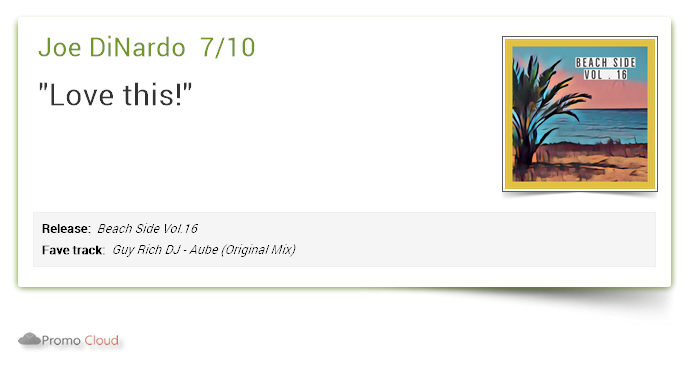 Joe DiNardo supports: <a href="/guyrichdj/">Guy Rich</a> - Aube (Original Mix) 7/10 #newrelease pcl.la/1MITYT