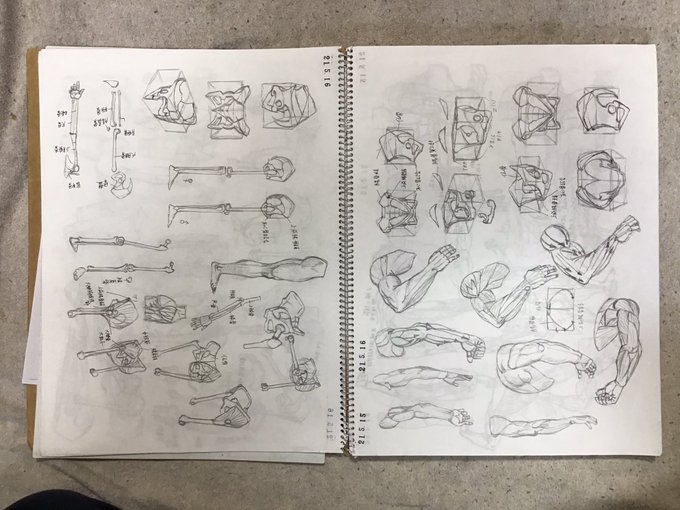 #キムラッキ さん模写学習。全ページ模写を目指してやってます。現在、2ヶ月と数日で、169ページまで完了。大体400ページあるのでまだまだ先は長いですが、やっててとても楽しいし、実際に人体への理解が大きく進んだと思います。可能な限り毎日やってるので、これからはやったらUPしようかと。 