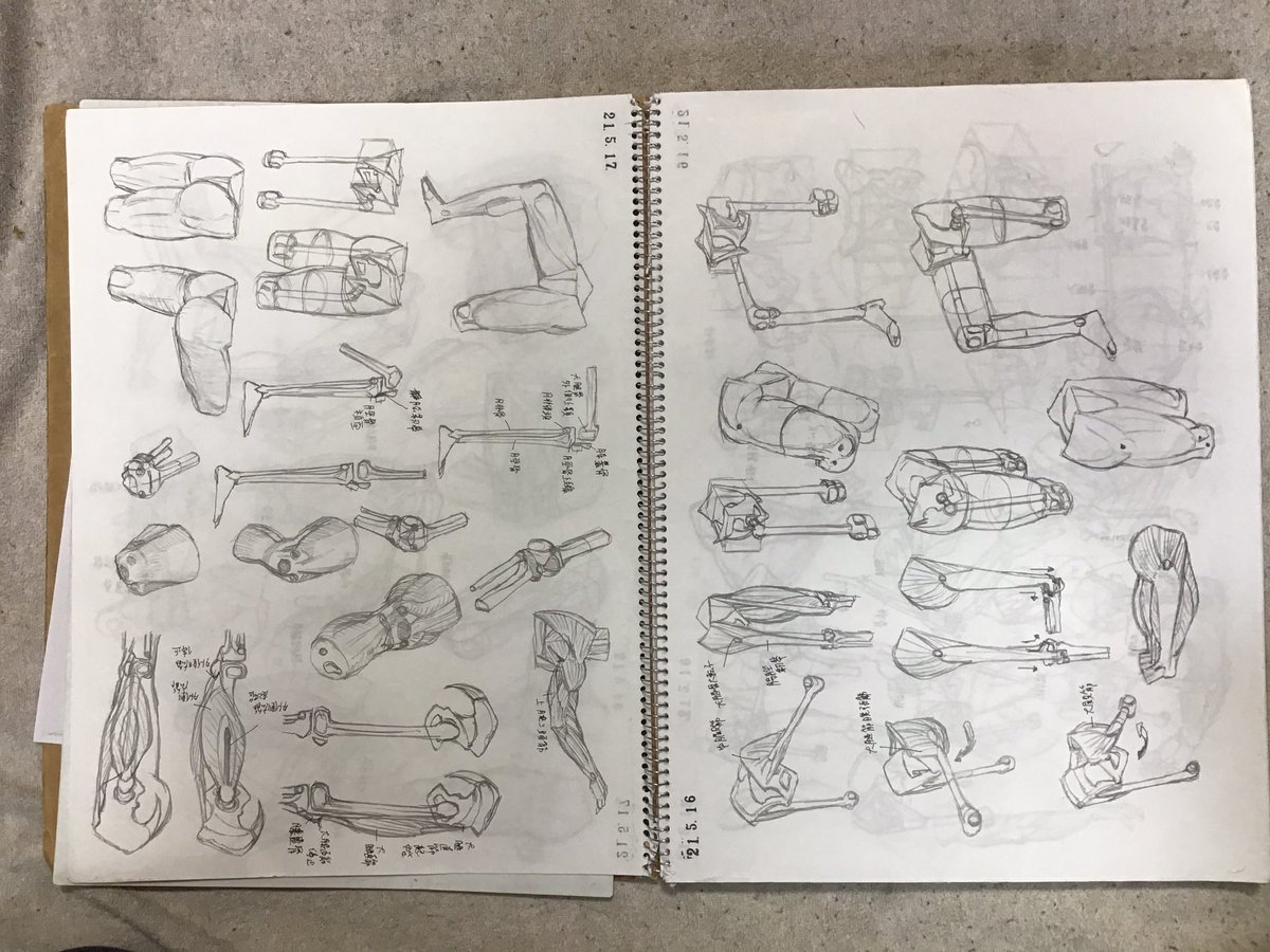 #キムラッキ さん模写学習。全ページ模写を目指してやってます。
現在、2ヶ月と数日で、169ページまで完了。
大体400ページあるのでまだまだ先は長いですが、やっててとても楽しいし、実際に人体への理解が大きく進んだと思います。
可能な限り毎日やってるので、これからはやったらUPしようかと。