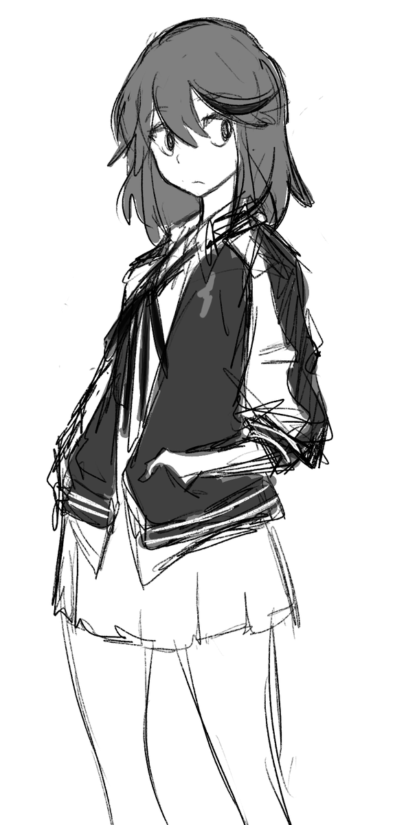 Brownsh_Hare's tweet photo. late night Ryuko sketchy sketch thingyyyy https://t.co/ValkHdlTcA