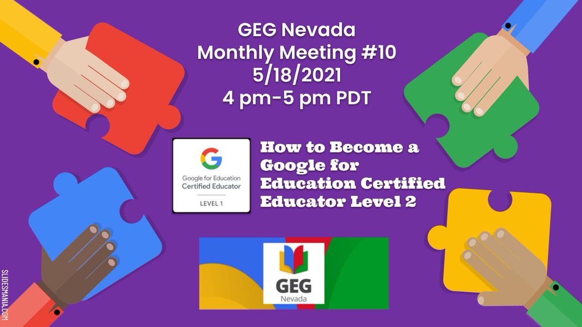 Our monthly meeting will share some of the skills needed to become Google Educator Level 2 Certified. Hope you will join us and our summer challenge to reach 30 Level 2 Educators in Nevada #GEGNV #GlobalGEG <a href="/GlobalGEG/">Global GEG</a> <a href="/GegProgram/">Google Educator Groups</a>
 #GoogleEI <a href="/GegNevada/">GEG Nevada</a>