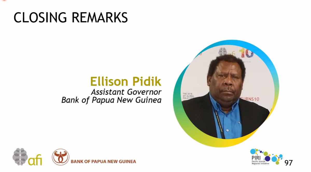 NewsAFI's tweet photo. Keep up the spirit of interaction & keep learning from each other - @BankofPNG Assistant Governor Ellison Pidik at today's #Pacific Islands Regional Initiative Experts Group for #FinancialInclusion #EGFIP meeting.
Tune in for insights from the #PIRI Leaders' Roundtable tomorrow! https://t.co/kzXA36qewd