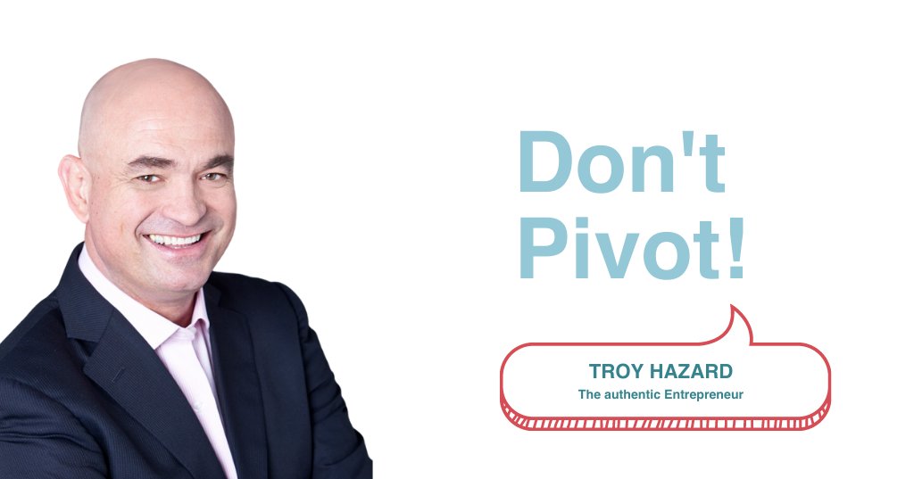It's safe to say we're all sick of hearing about the need to pivot over the last 12 months- but is it actually a sound business strategy?

According to #entrepreneur #keynotespeaker <a href="/troyhazard/">Troy Hazard</a>, not at all! 

Read the full article on our website here: bit.ly/3fpcTk3