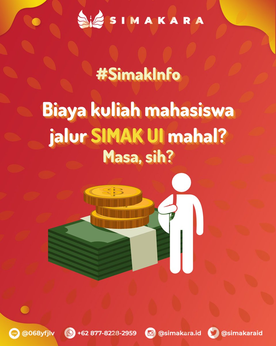 simakaraid's tweet image. BERAPA SIH, BIAYA KULIAH DI UI??

Halo, pejuang SIMAK UI!.

Emang iya biaya kuliah di UI semahal itu? Sebenarnya nggak juga kok. Simak infografis kali ini ya, biar kamu tahu estimasi biaya kuliah setiap program di UI.

#UniversitasIndonesia
#SIMAKUI2021
#SIMAKUI
#jalurmandiri