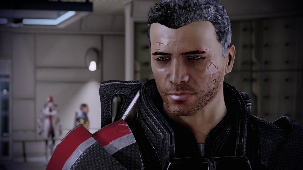 renegade_sheprd's tweet photo. bioware refuses to make white actually look white but i still love him🥺 #MassEffectLegendaryEdition #masseffect #mshep #CommanderShepard https://t.co/W296xjFUo4