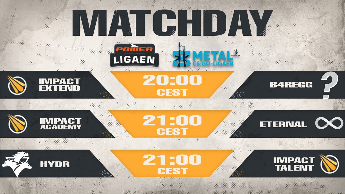 XIESPORTGG's tweet image. MATCHDAY IN POWER &amp;amp; METAL LEAGUE
Then it&apos;s match today, we look forward to the good matches from the office! All the best of luck with the
fights. #ReadyForImpact

Impact Extend
🕓20:00 CEST
🆚B4REGG

Impact Academy
🕓21:00 CEST
🆚ETERNAL

Impact Talent
🕓21:00 CEST
🆚@HYDResport
