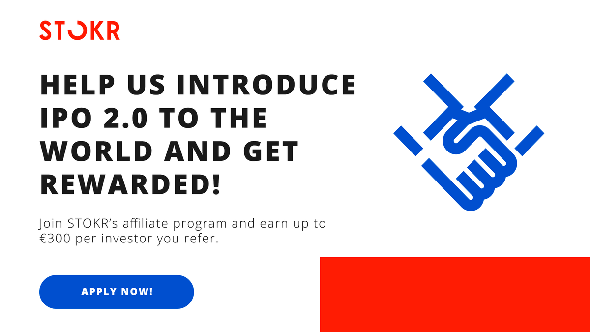 Introducing... STOKR's Affiliate Program! 🚀

We're so excited about this. By helping us introduce STOKR’s magic to your world, you could earn some exciting rewards. 💸

We also have a special offer for STOKR users who apply.. Read more below!

👇👇
stokr.tapfiliate.com