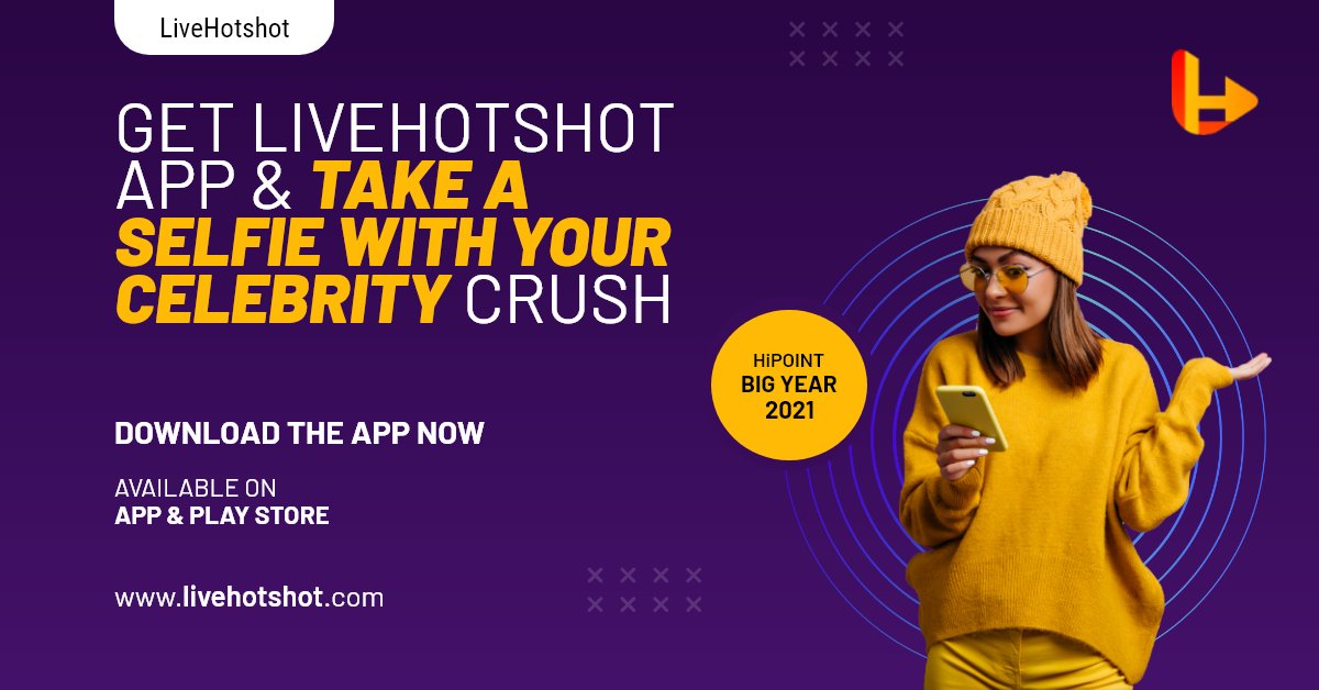 livehotshot_'s tweet photo. Get Livehotshot App &amp; Take a Selfie with your favorite Celebrity Crush!
 Download #livehotshot Available on #appstore and #playstore
https://t.co/pasFDDwq0Q...
https://t.co/SSvC7qQADj...
https://t.co/wCoMPgwa7K
#bigyear2021 https://t.co/GTFUCsj4aK
