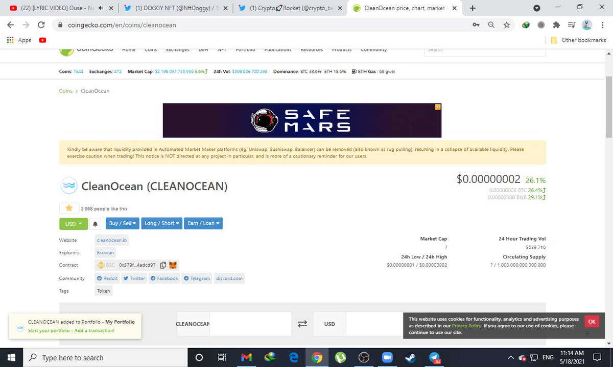 Ei_Nanao_Ne's tweet photo. @crypto_bearr @cleanoceantoken https://t.co/BsmyQJidpU