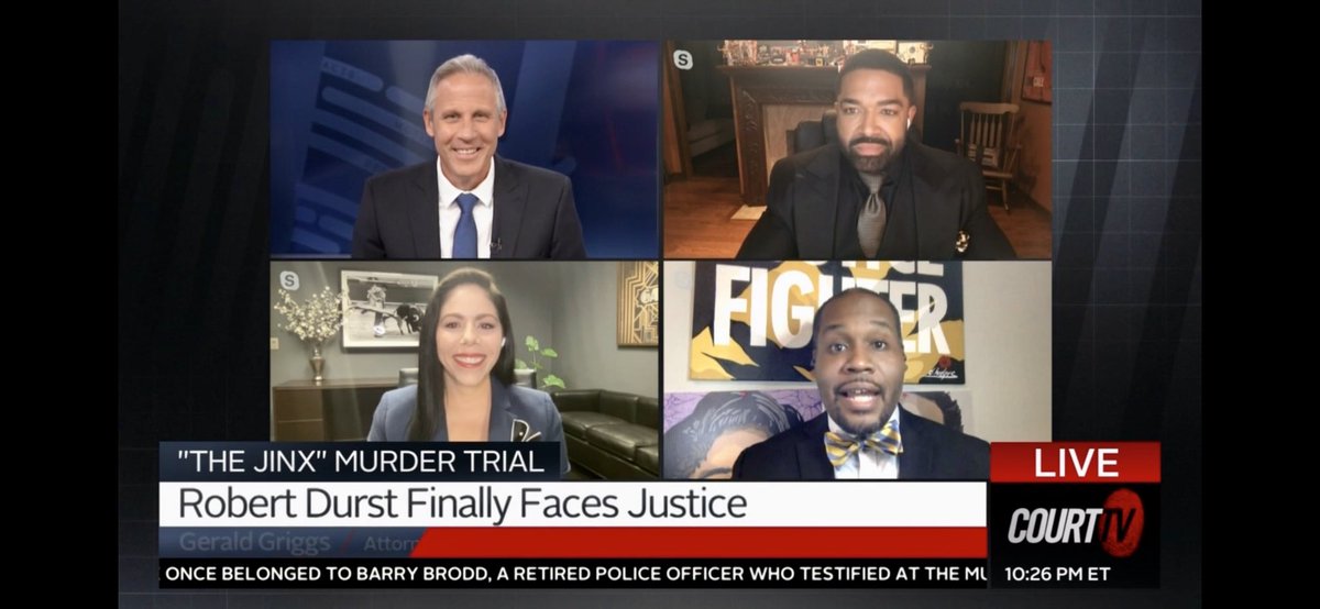CarmenRoe's tweet photo. Feeling fabulous covering #crime &amp; #justice for another night on @CourtTV w @VinnieCourtTV including #RobertDurst aka #thejinxmurdertrial and #Tigergate https://t.co/n0hbsOYLRY