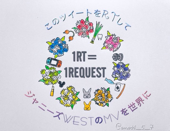 kiyo80763209's tweet photo. REQUEST #JohnnysWEST @MTV #FridayLivestream

　💍💐･*:.｡..｡.:*･'*:.｡. .｡.:*･

　昨日Twitterのトレンド世界で2位
　　次はWESTのMVが世界へ✈︎✈︎✈︎

　･*:.｡..｡.:*･'*:.｡. .｡.:*･゜ﾟ･💐💍

          サムシング・ニュー
　　   🌈🌈🌈🌈🌈🌈🌈
            ジャニーズWEST https://t.co/s1k7ZjUVVT