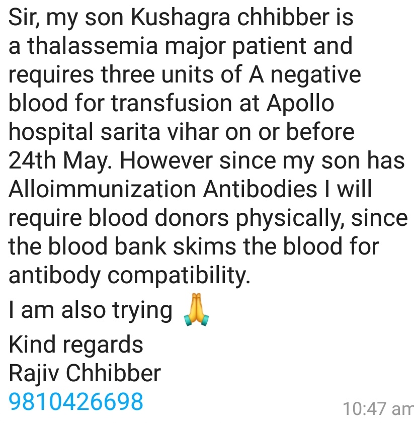 HelplineJamui's tweet photo. #Delhi #DelhiNCR #delhisos #BloodDonor #bloods #SOSIYC A negative blood required at Apollo Hospital Sarita Vihar Delhi

@BloodAid @BloodDonorDelhi @lakshay_cop @BloodDonation @ABVPDelhi @IYC @yogitabhayana @TheNeatSoul  @ABVPVoice @takeiteasyuv @DrKumarVishwas @OfficeOfDKV https://t.co/fsijopZm2M