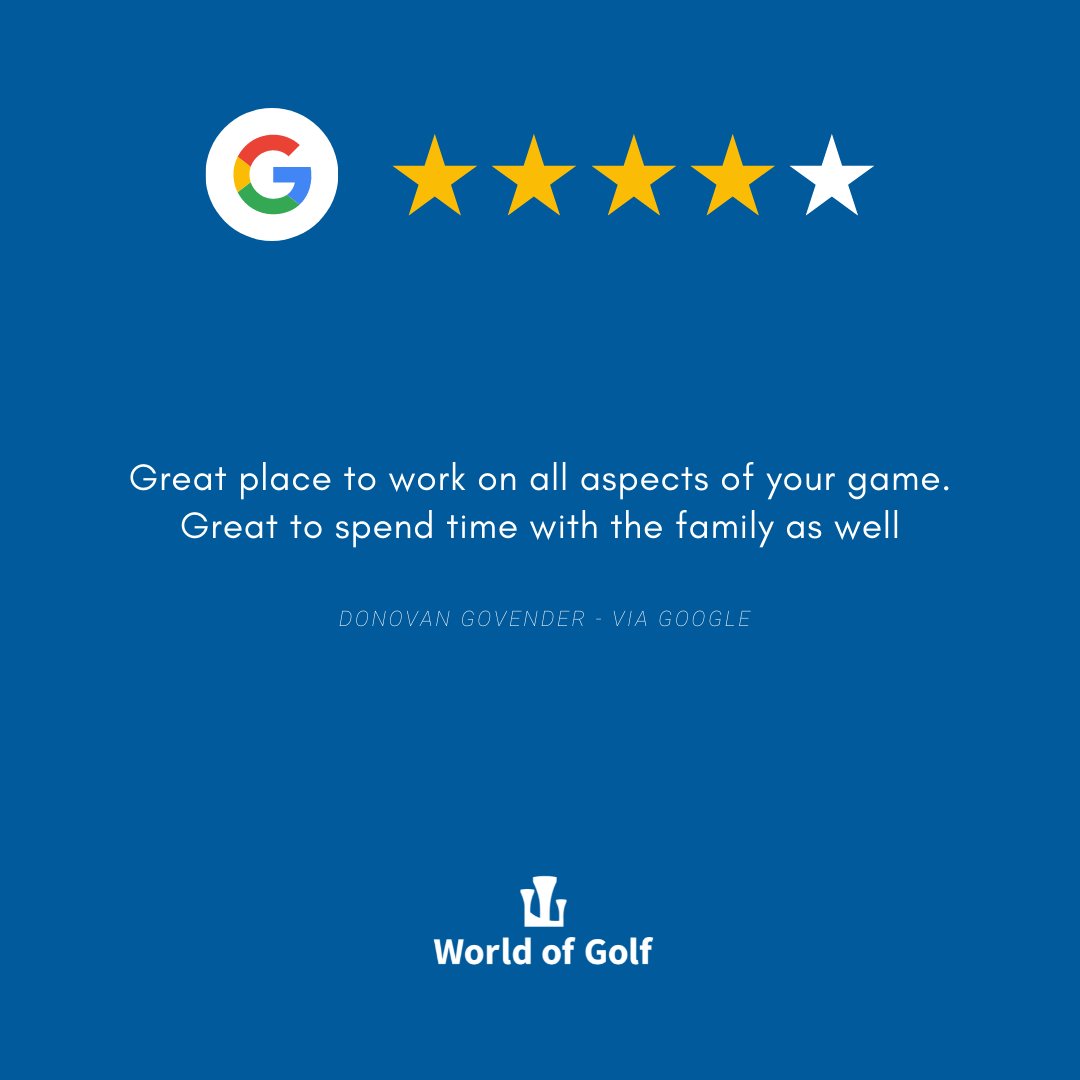 Amazing review and feedback from Donovan Govender 🏌️‍♂️